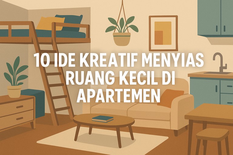 Ruang sempit bukan halangan untuk tinggal nyaman di apartemen. Simak 10 ide kreatif menyiasati ruang kecil agar apartemen terasa luas dan tertata rapi.