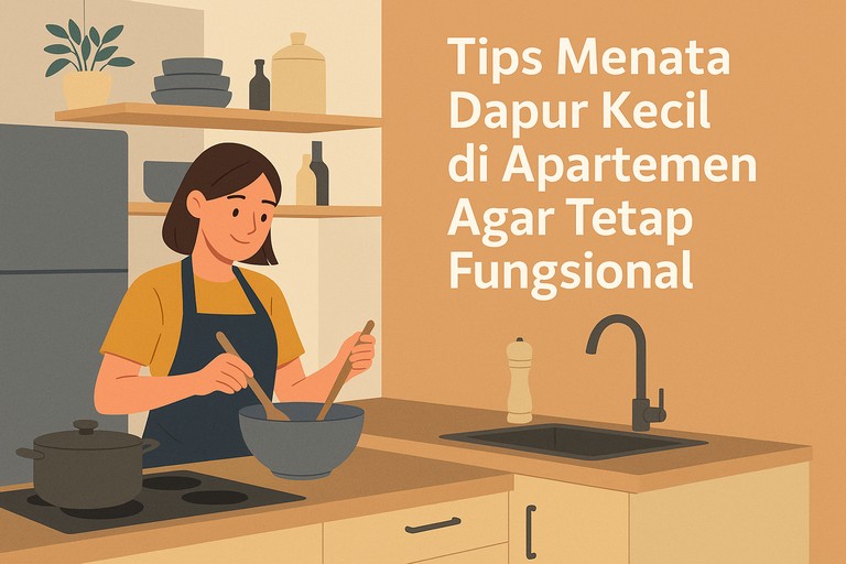 Dapur kecil bukan berarti tidak bisa maksimal. Pelajari cara menata dapur mungil di apartemen agar tetap rapi, praktis, dan fungsional untuk aktivitas sehari-hari.