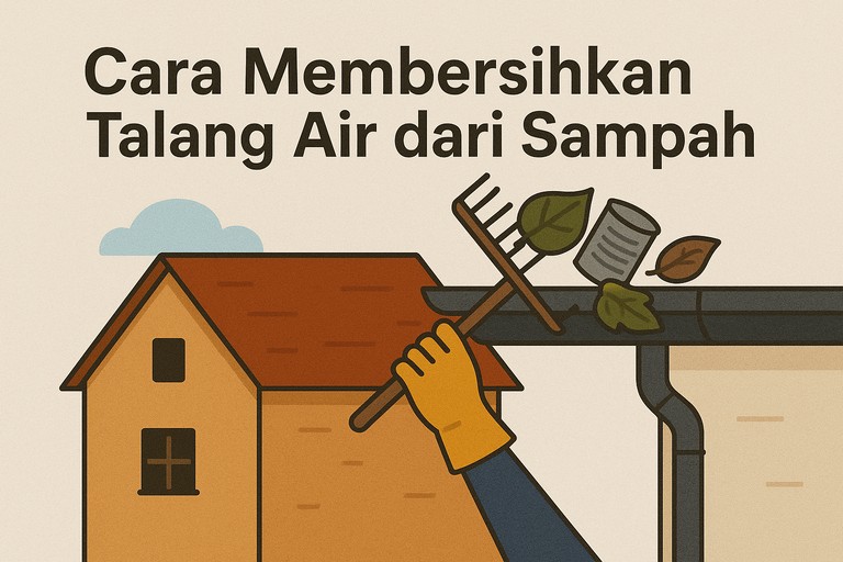 Cara Membersihkan Talang Air dari Sampah