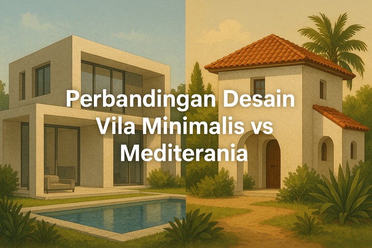 Perbandingan Desain Vila Minimalis vs Mediterania