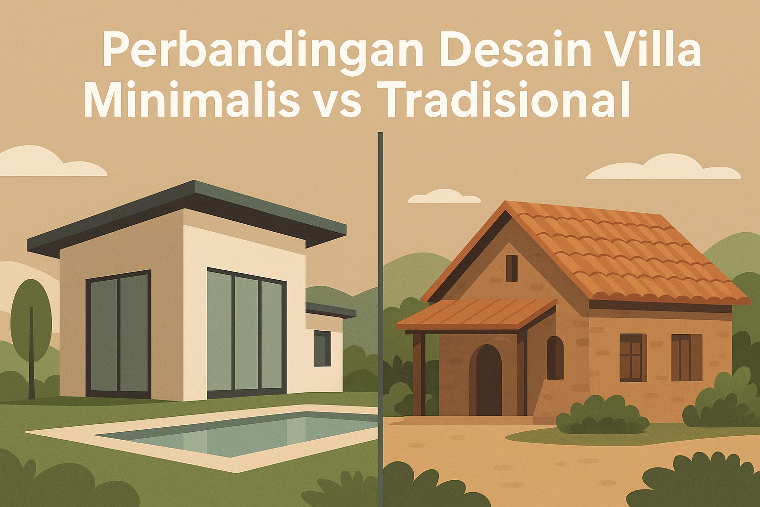 Perbandingan Desain Villa Minimalis vs Tradisional