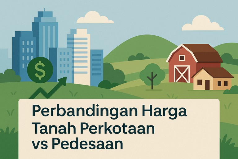 Perbandingan Harga Tanah Perkotaan vs Pedesaan