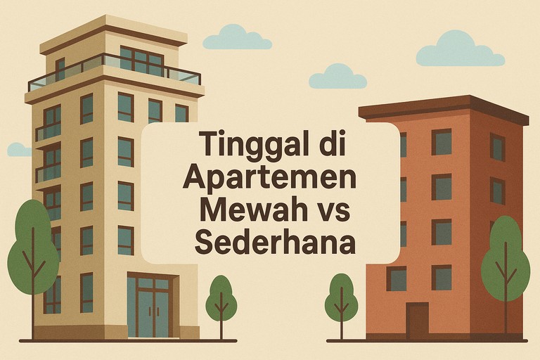 Tinggal di Apartemen Mewah vs Sederhana