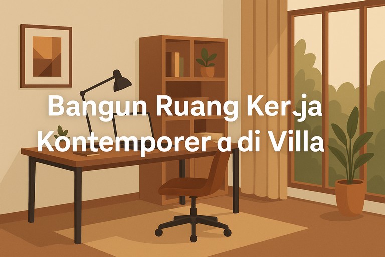 Bangun Ruang Kerja Kontemporer di Villa