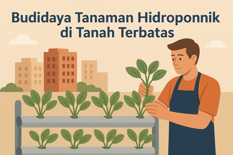 Budidaya Tanaman Hidroponik di Tanah Terbatas
