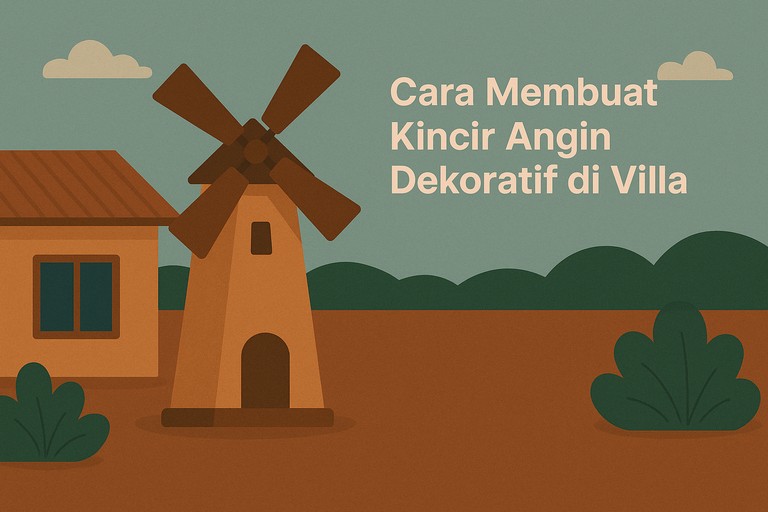 Cara Membuat Kincir Angin Dekoratif di Villa