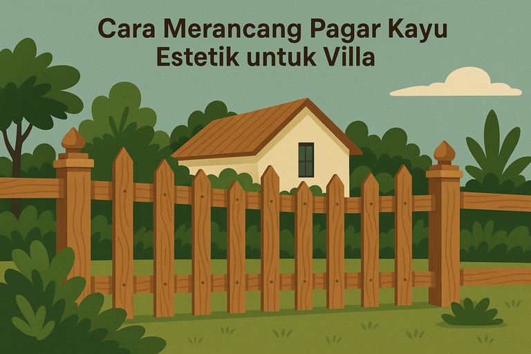 Cara Merancang Pagar Kayu Estetik untuk Villa