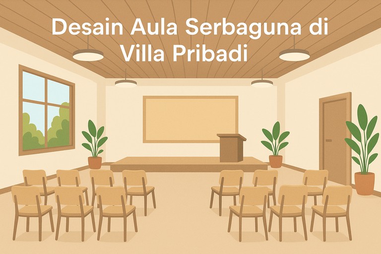 Desain Aula Serbaguna di Villa Pribadi