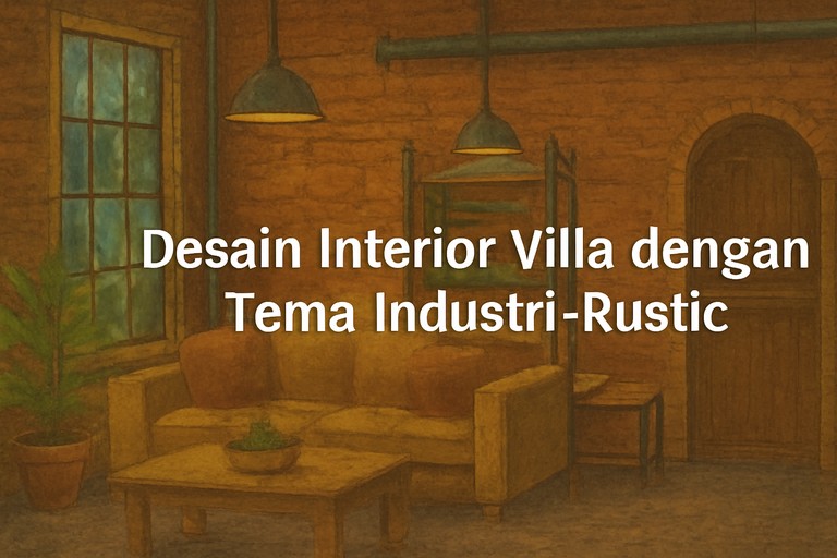 Desain Interior Villa dengan Tema Industri-Rustic