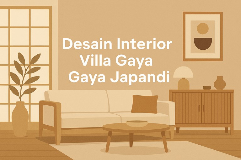 Desain Interior Villa Gaya Japandi