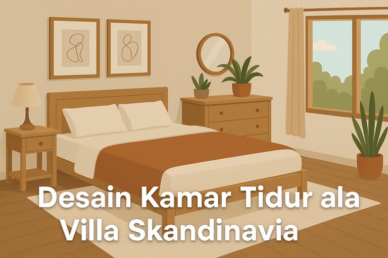 Desain Kamar Tidur ala Villa Skandinavia