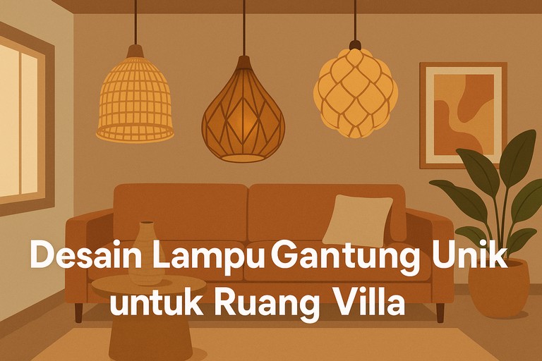 Desain Lampu Gantung Unik untuk Ruang Villa