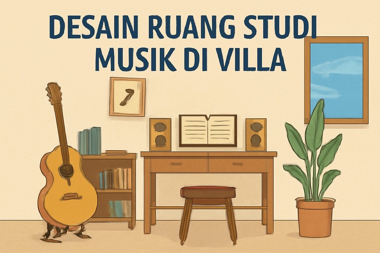 Desain Ruang Studi Musik di Villa