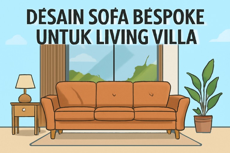 Desain Sofa Bespoke untuk Living Villa