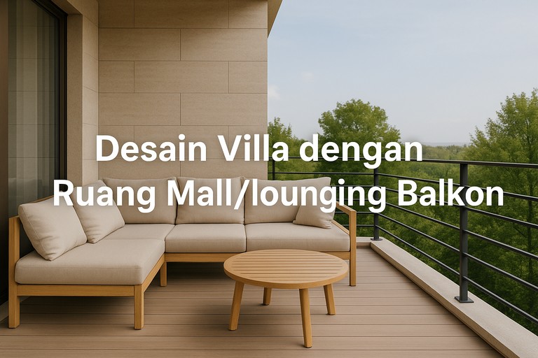 Desain Villa dengan Ruang Mall/Lounging Balkon: Harmoni Relaksasi di Udara Terbuka