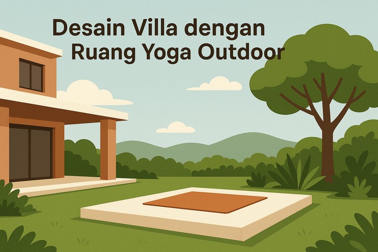 Desain Villa dengan Ruang Yoga Outdoor