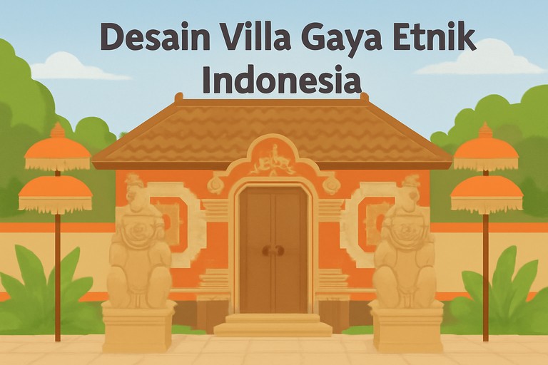 Desain Villa Gaya Etnik Indonesia