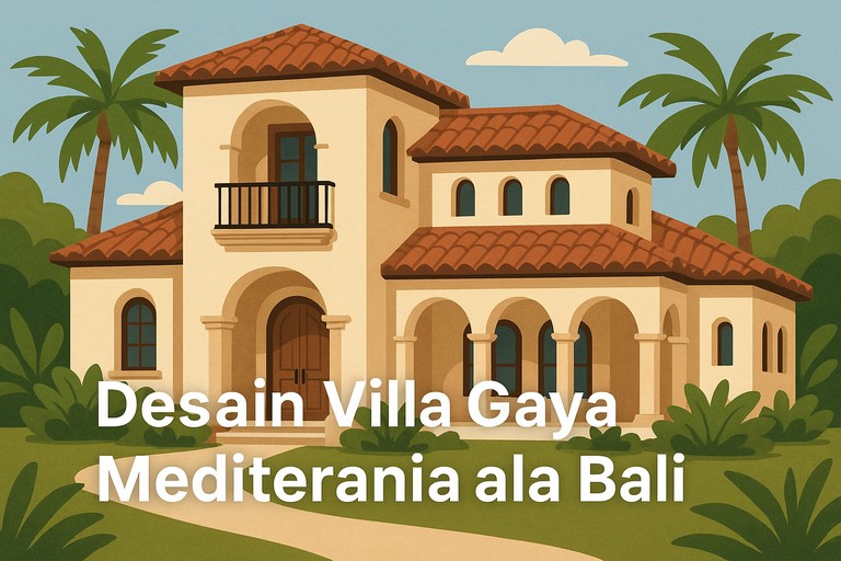 Desain Villa Gaya Mediterania ala Bali