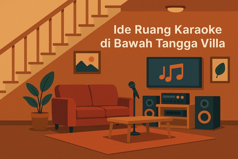 Ide Ruang Karaoke di Bawah Tangga Villa