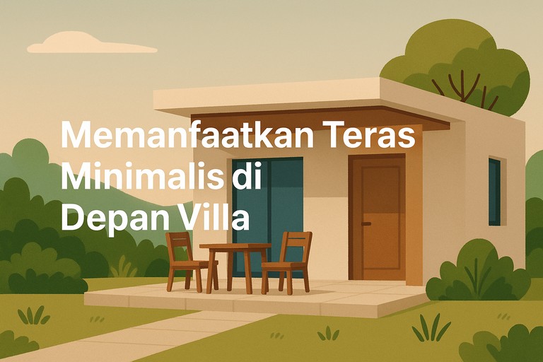Memanfaatkan Teras Minimalis di Depan Villa