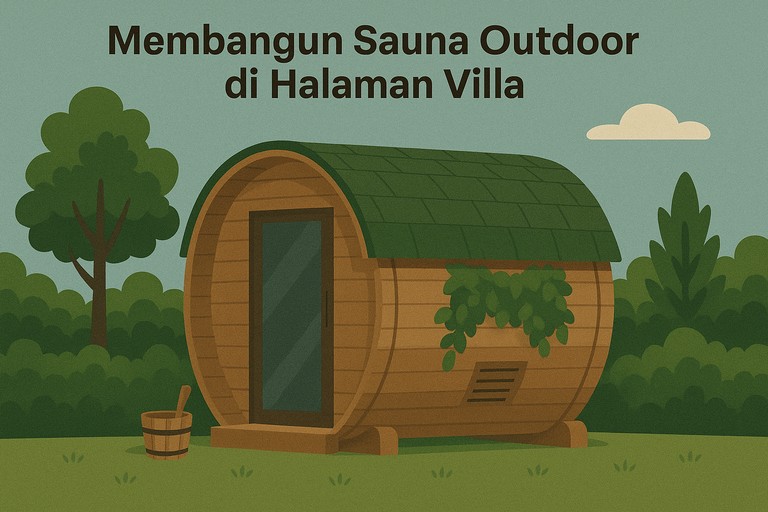 Membangun Sauna Outdoor di Halaman Villa