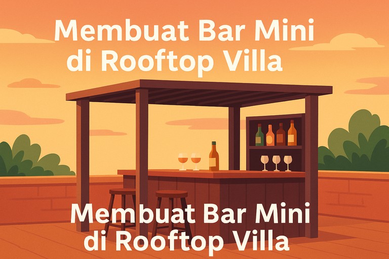 Membuat Bar Mini di Rooftop Villa