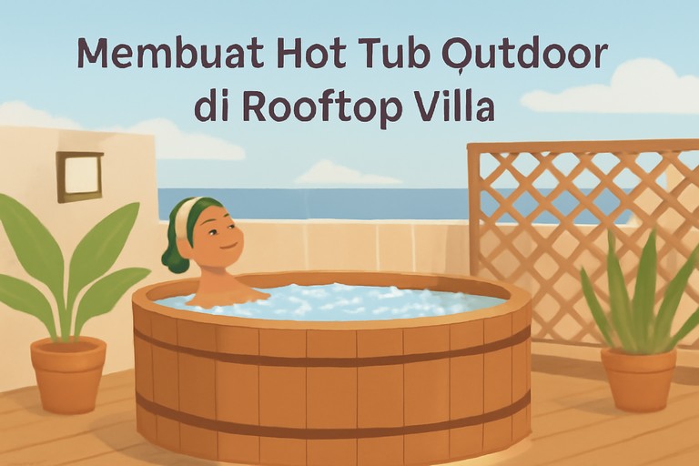 Membuat Hot Tub Outdoor di Rooftop Villa