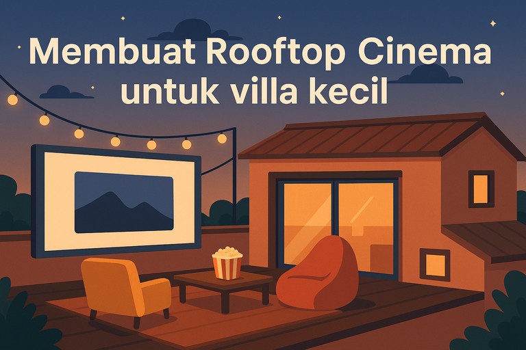 Membuat Rooftop Cinema untuk Villa Kecil