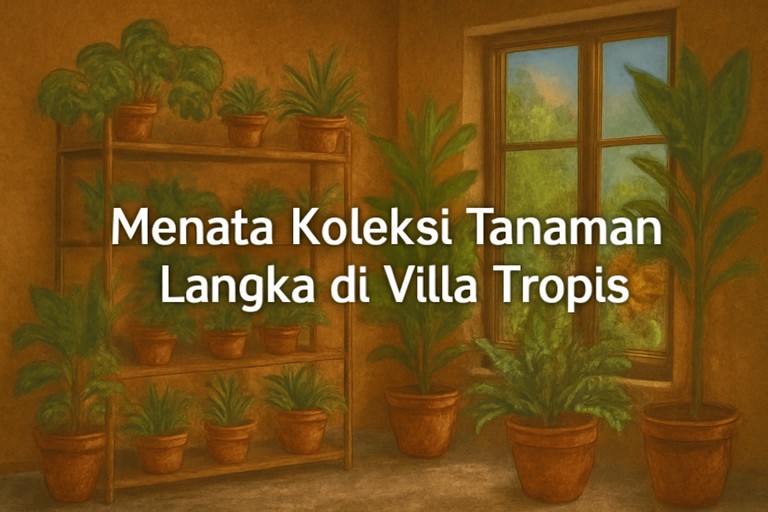Menata Koleksi Tanaman Langka di Villa Tropis
