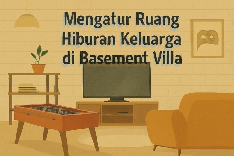 Mengatur Ruang Hiburan Keluarga di Basement Villa