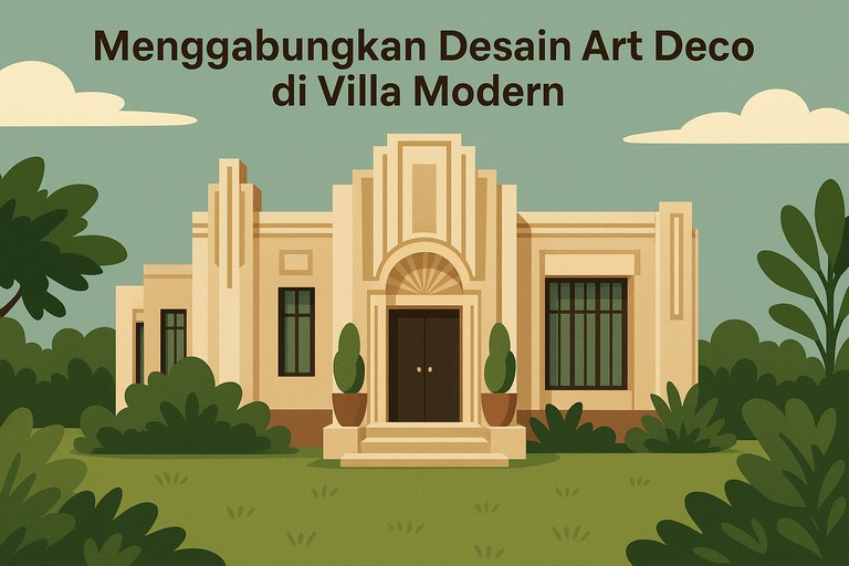 Menggabungkan Desain Art Deco di Villa Modern