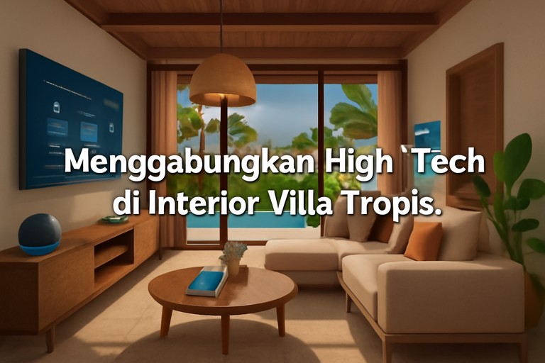 Menggabungkan High-Tech di Interior Villa Tropis