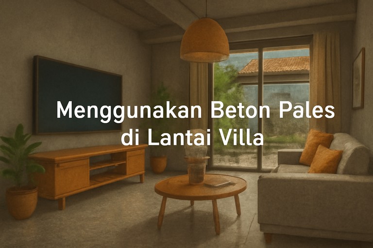 Menggunakan Beton Poles di Lantai Villa