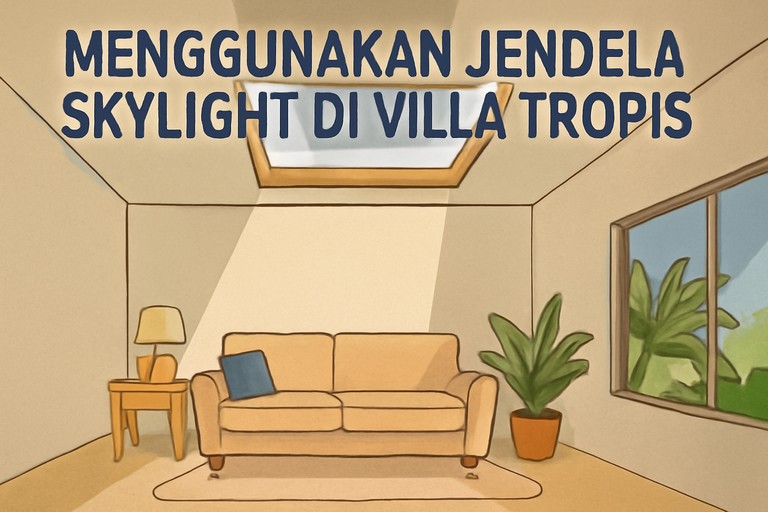Menggunakan Jendela Skylight di Villa Tropis