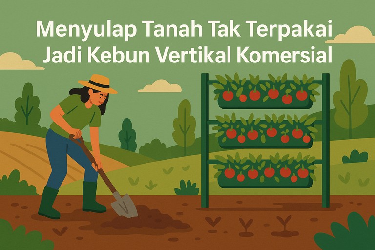 Menyulap Tanah Tak Terpakai Jadi Kebun Vertikal Komersial