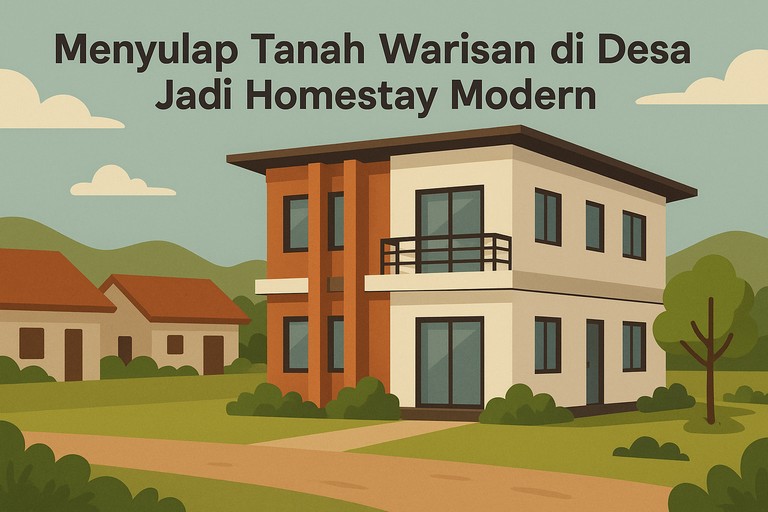 Menyulap Tanah Warisan di Desa Jadi Homestay Modern