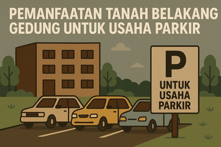 Pemanfaatan Tanah Belakang Gedung untuk Usaha Parkir