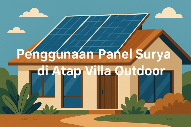Penggunaan Panel Surya di Atap Villa