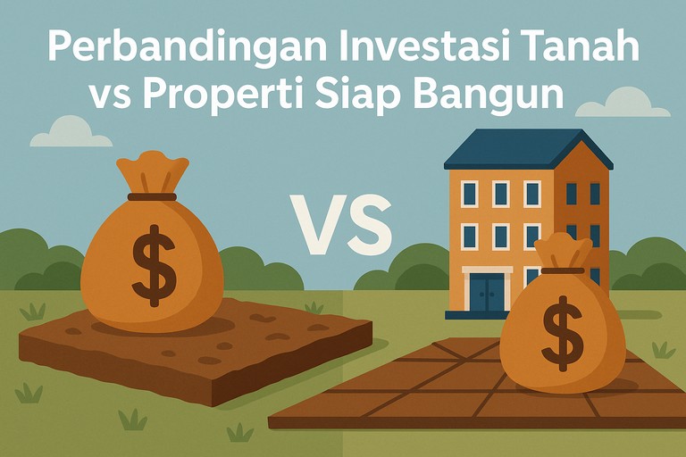 Perbandingan Investasi Tanah vs Properti Siap Bangun