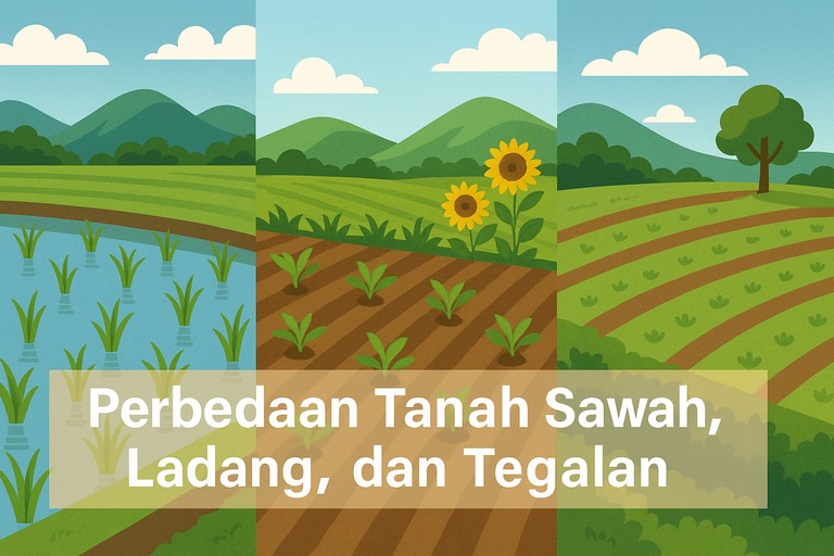 Perbedaan Tanah Sawah, Ladang, dan Tegalan