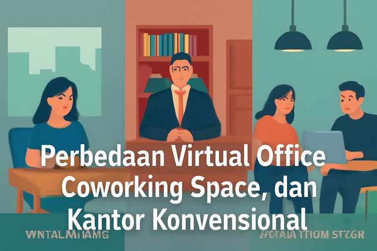 Perbedaan Virtual Office, Coworking Space, dan Kantor Konvensional