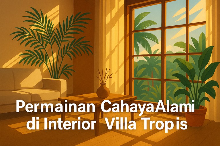 Permainan Cahaya Alami di Interior Villa Tropis