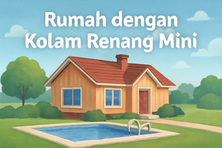Rumah dengan Kolam Renang Mini