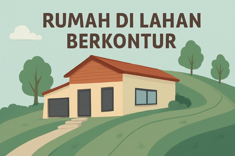 Rumah di Lahan Berkontur