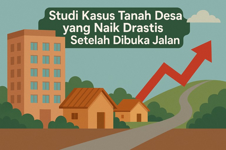Studi Kasus Tanah Desa yang Naik Drastis Setelah Dibuka Jalan