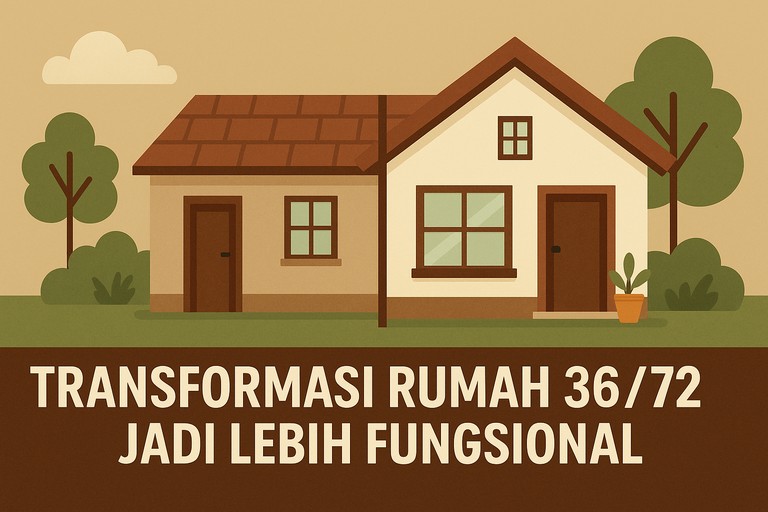 Transformasi Rumah 36/72 Jadi Lebih Fungsional