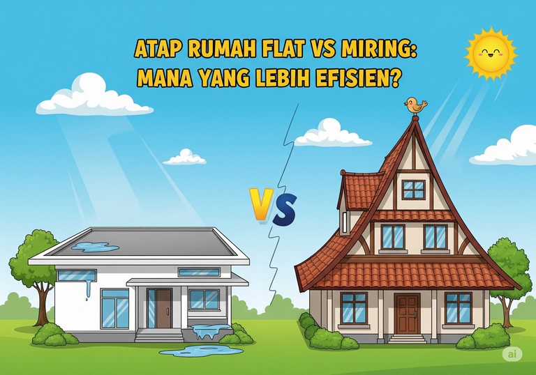 Atap Rumah Flat vs Miring: Mana yang Lebih Efisien?