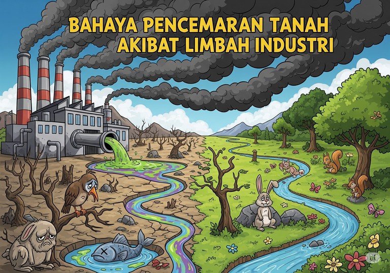 Bahaya Pencemaran Tanah Akibat Limbah Industri