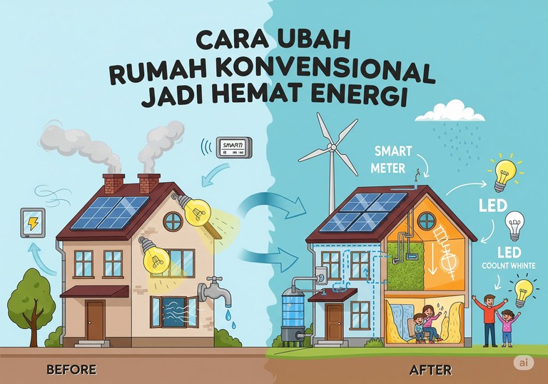 Cara Ubah Rumah Konvensional Jadi Hemat Energi