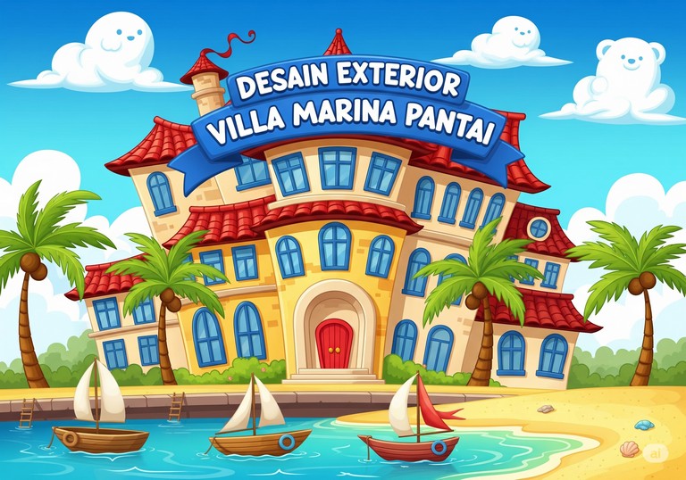 Desain Exterior Villa Marina Pantai